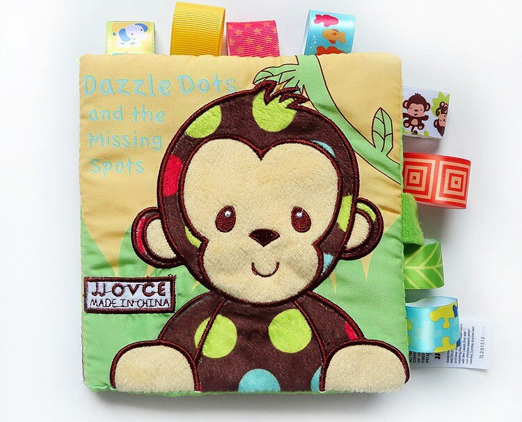 New 1 Pcs Baby Soft Toys Animal Embroidered Educational Toys Cloth Book Newborn Early Development Activity Books Baby Kids Gifts